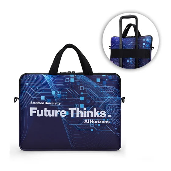 Funda para portátil de neopreno sublimada con cremallera y correa para carrito. · MB5012
