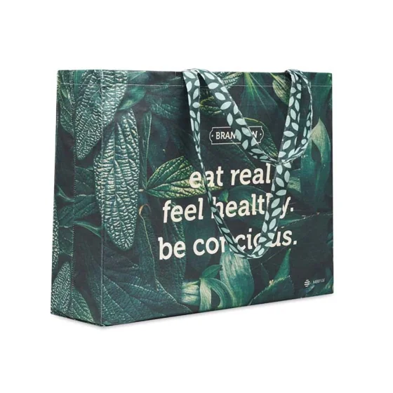 Bolsa de algodón con fuelle y asas largas reforzadas (50x15x40cm). · MB8106