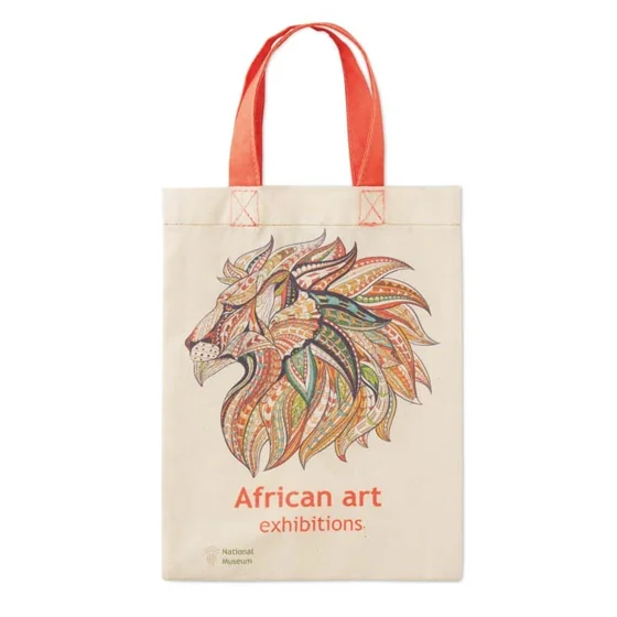 Bolsa de algodón con asas cortas (19x25cm). · MB8108