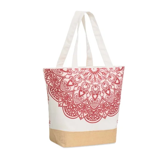 Bolsa de yute y lona de algodón con impresión digital (48 × 40 cm). · MB8925