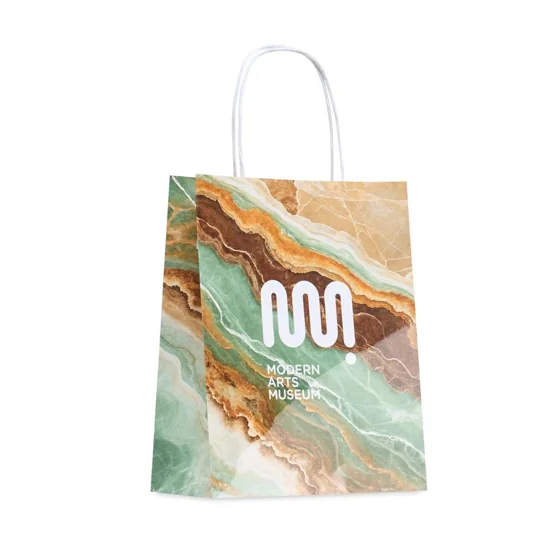 Bolsas de papel kraft brillante de 18 x 23 cm · MO4671