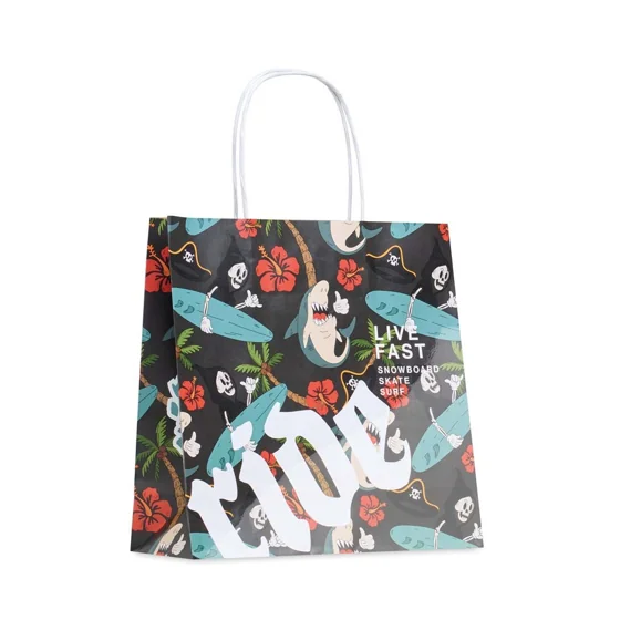 Bolsas de papel kraft brillante de 24 x 24 cm · MO4672