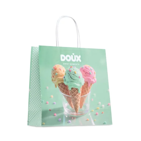 Bolsas de papel kraft blanco de 31 x 31 cm · MO4685