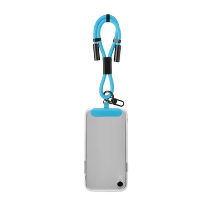 Soporte para teléfono con correa corta, cable de carga y transferencia de datos, tipo C a C ajustable, 60 W. MC2007