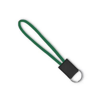 Lanyard corto de poliéster de dos tonos con placa de PVC. ML1008