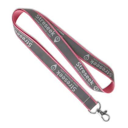 Lanyard de poliéster con revestimiento reflectante. ML1023