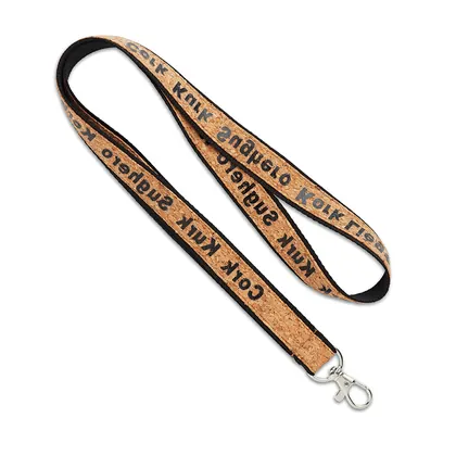 Lanyard de corcho y poliéster con serigrafía. ML1039