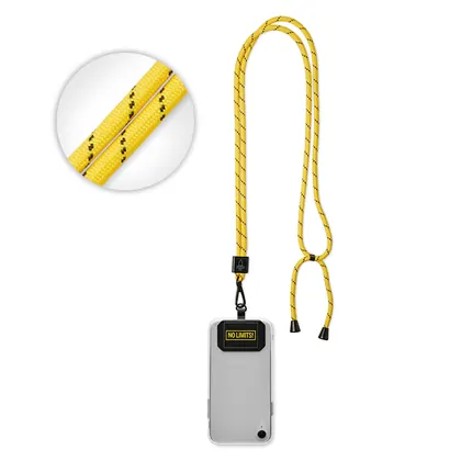 Cordón cruzado porta teléfono hecho de poliéster 2-tonos ML1058