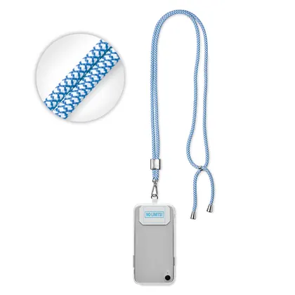 Moderno cordón cruzado porta teléfono hecho de RPET 2-tonos ML1061