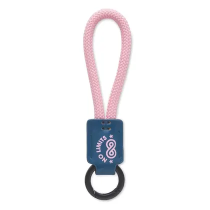 Llavero de cordón corto con parche de PU con logotipo. ML1081