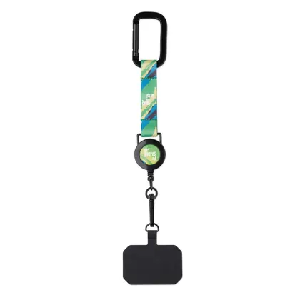 Porta credencial retráctil para teléfono antipérdida con correa sublimada. ML1087