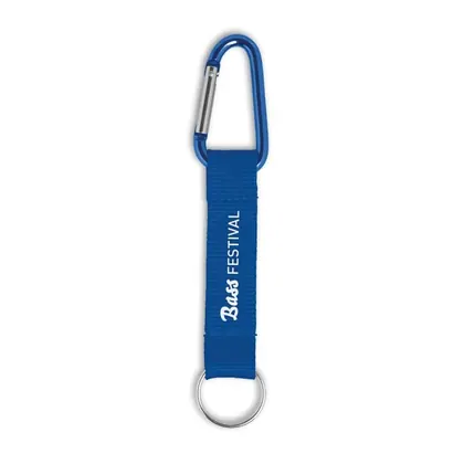 Mosquetón con cinta de RPET en el pantone más cercano ML1111
