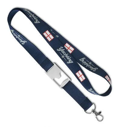 Lanyard de poliéster con pantone y abridor de botellas. ML1152
