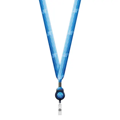 Lanyard de poliéster sublimado con engarce metálico. ML1165