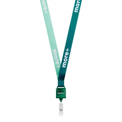 Lanyard sublimado de poliéster con porta credencial retráctil cuadrado. ML1170