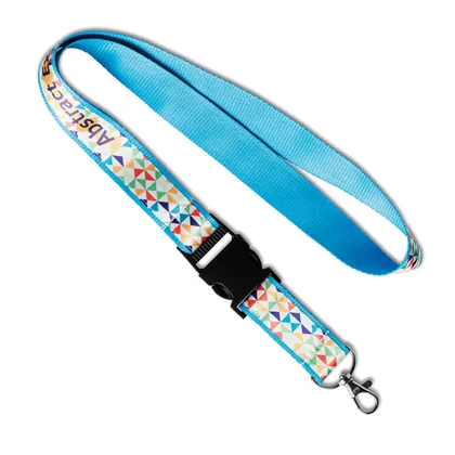 Lanyard de poliéster desmontable con recubrimiento de satén sublimado. ML1234