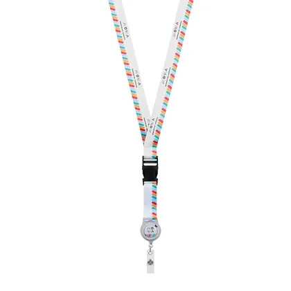 Lanyard con carrete de identificación desmontable de poliéster sublimado. ML1264