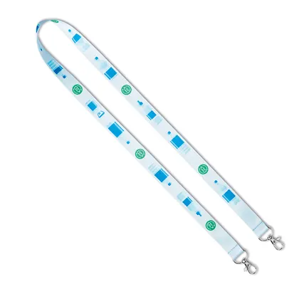Lanyard de RPET sublimado con 2 clips. ML1316