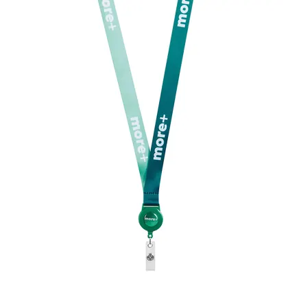 Lanyard con carrete para credencial de RPET sublimado. ML1363