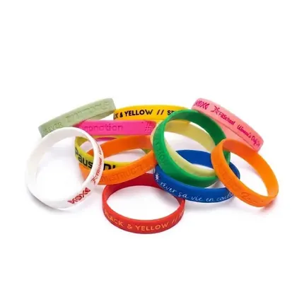 Pulseras de silicona con relieve o grabado en bajo relieve, a juego con colores Pantone (12 mm) ML3005