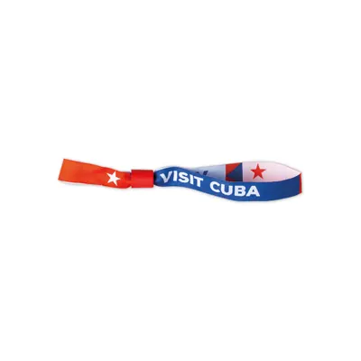 Pulsera de poliéster con logo tejido. ML3009
