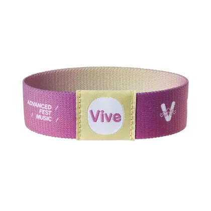 Pulsera elástica con sublimación y etiqueta tejida ML3019