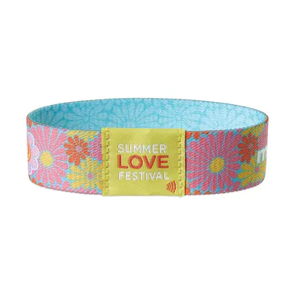 Pulsera NFC elástica con sublimación y etiqueta tejida ML3021