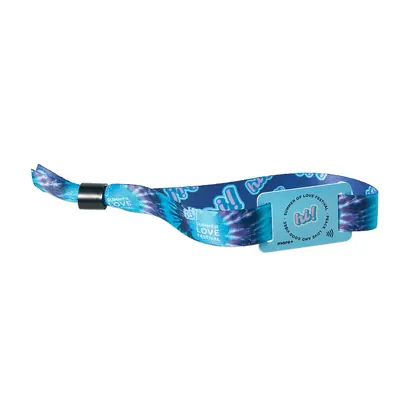 Pulsera NFC de poliéster con sublimación y parche de PVC ML3024