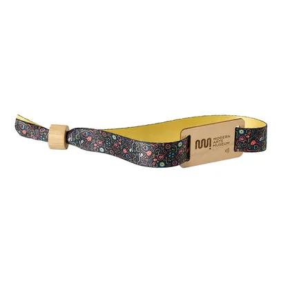 Pulsera NFC de rPET con sublimación y parche de madera ML3122