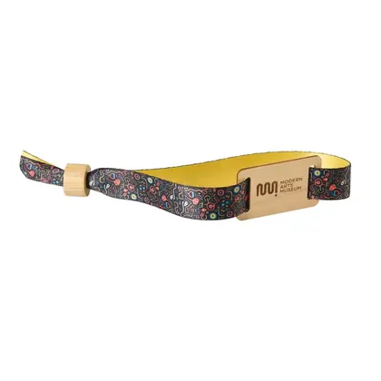 Pulsera de rPET con sublimación y parche de madera ML3123