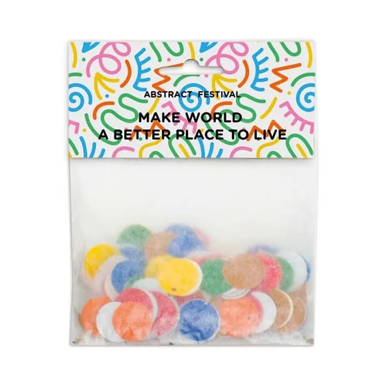 Mezcla de flores confeti de papel de semillas en bolsa. · MG6904