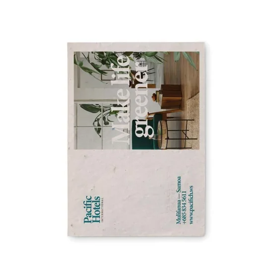 Tarjeta de visita de papel de semillas con su diseño. 8 opciones de semillas disponibles. · MG6907