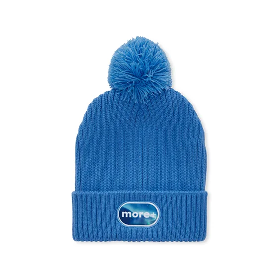 Clásico gorro acrílico acanalado con puño y pompón. · MW1023