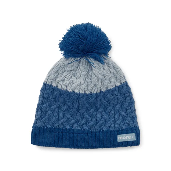Gorro trenzado con forro de Shu Velveten 200gr, puño de canalé y pompón. · MW1027