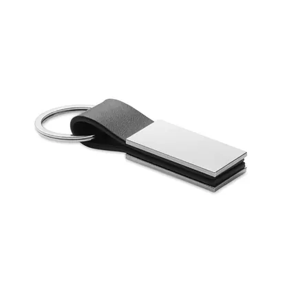 Llavero de PU con placa de metal personalizada MK1007