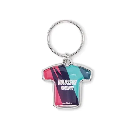 Llavero en forma de camiseta deportiva con doming. MK2033