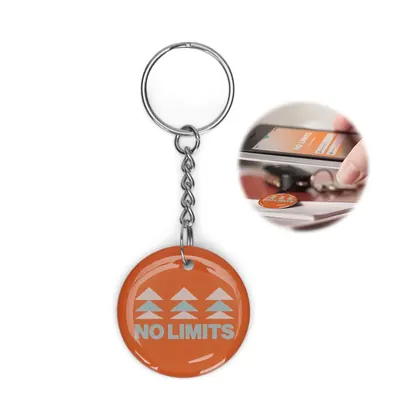 Llavero redondo preprogramado NFC con doming. MK5002