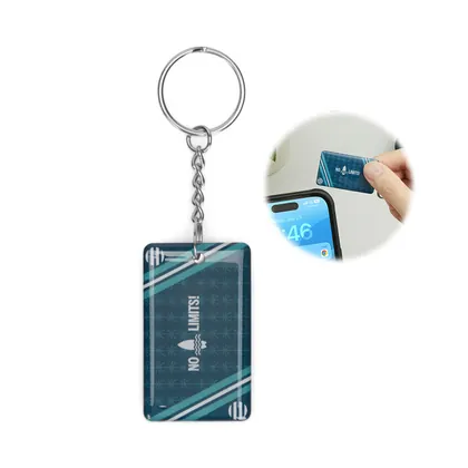 Rectángulo Llavero NFC preprogramado con doming. MK5003