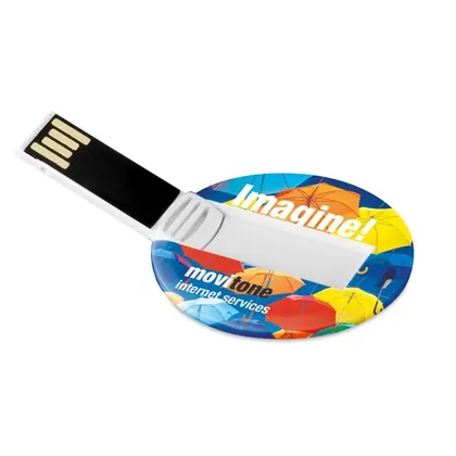 Forma redonda, unidad flash USB plana 1-64GB. MO1092