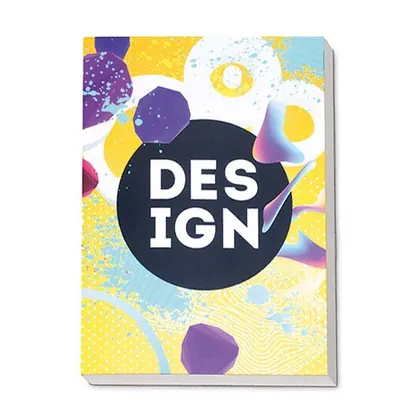 Libreta de tapas blandas de papel A5 con las hojas impresas con su diseño. NOPCA5