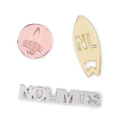 Pins de metal sin esmalte con forma personalizada MPIN11p