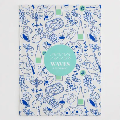 Paño de cocina de 100 % algodón con impresión serigráfica (350 gr/m²). MT4019